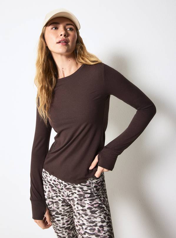 REAKTIV Chocolate Soft Touch Long Sleeve Base Layer Tee XS